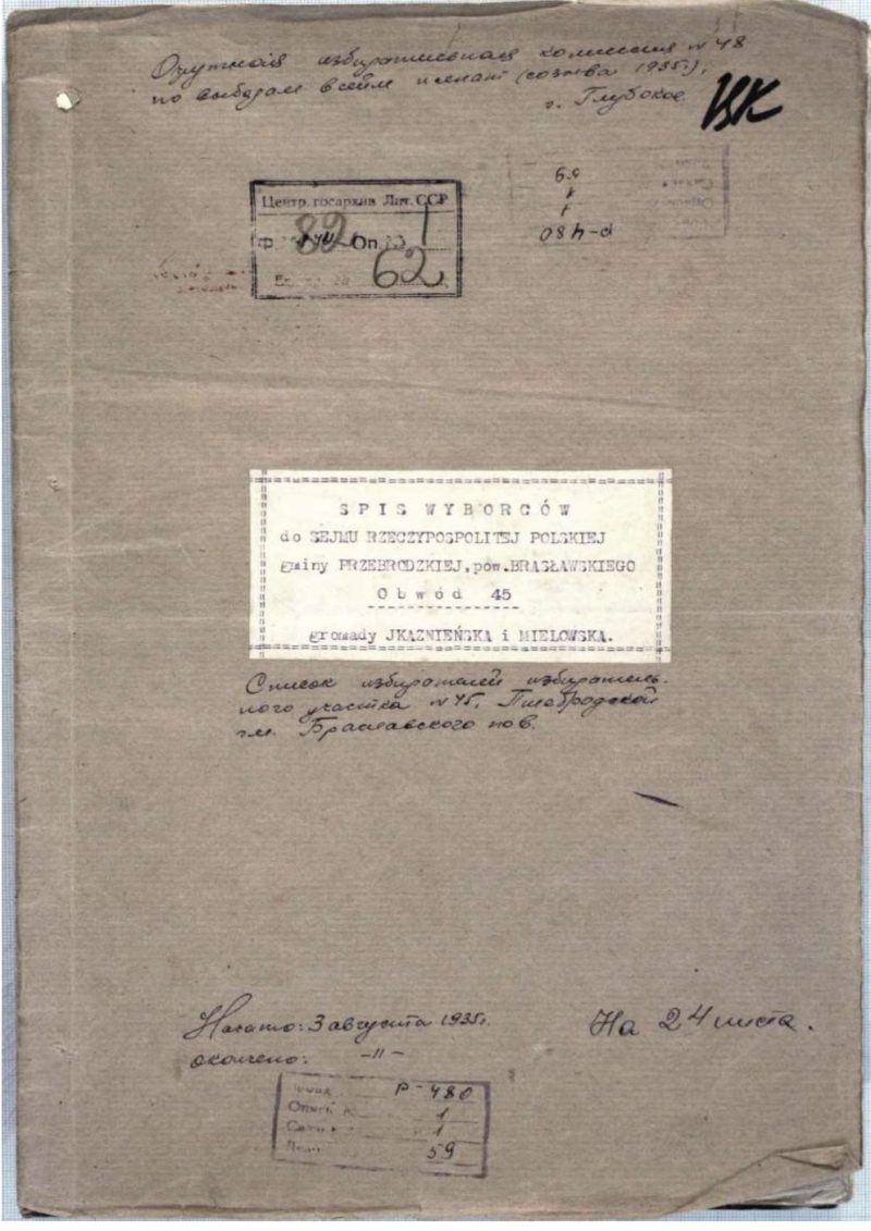 Obrazek SPIS WYBORCÓW DO SEJMU RZECZYPOSPOLITEJ POLSKIEJ Z GMINY PRZEBRODZKIEJ – OBW. 45 – GROMADA IKAŹNIEŃSKA I MIELOWSKA – ROK 1935 – CZĘŚĆ 3