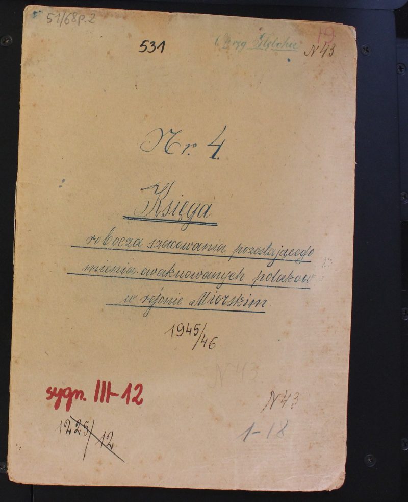 Obrazek 1946 rok – szacowanie pozostałego mienia po osobach wyjeżdżających do Polski z Rejonu Miorskiego (Brasławszczyzna) w ramach tzw repatriacji